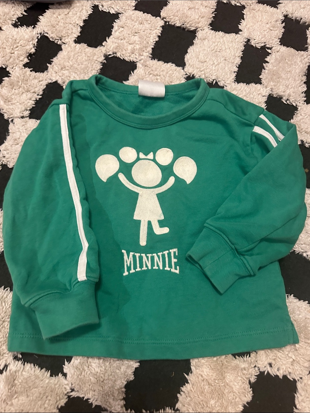 GAP Green Minnie Graphic Sweatshirt with White Trim
